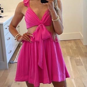 pink mini dress